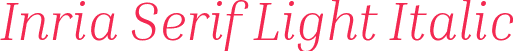Inria Serif Light Italic